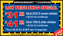 smog check santee coupons promos from 17 95 in ca